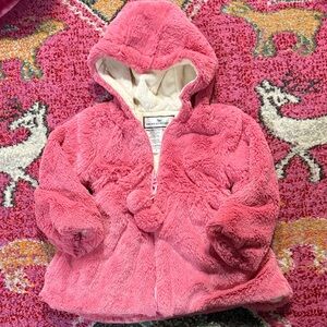 Widgeon Pink Faux Fur Kids Jacket